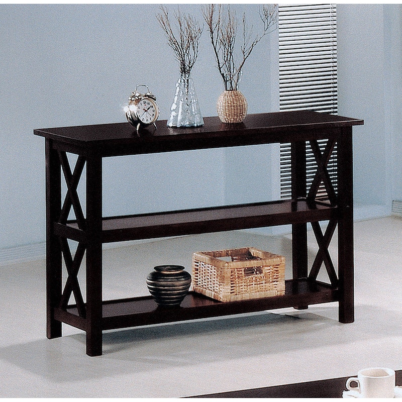 Rachelle 2-shelf Wood Entryway Console Table Deep Merlot