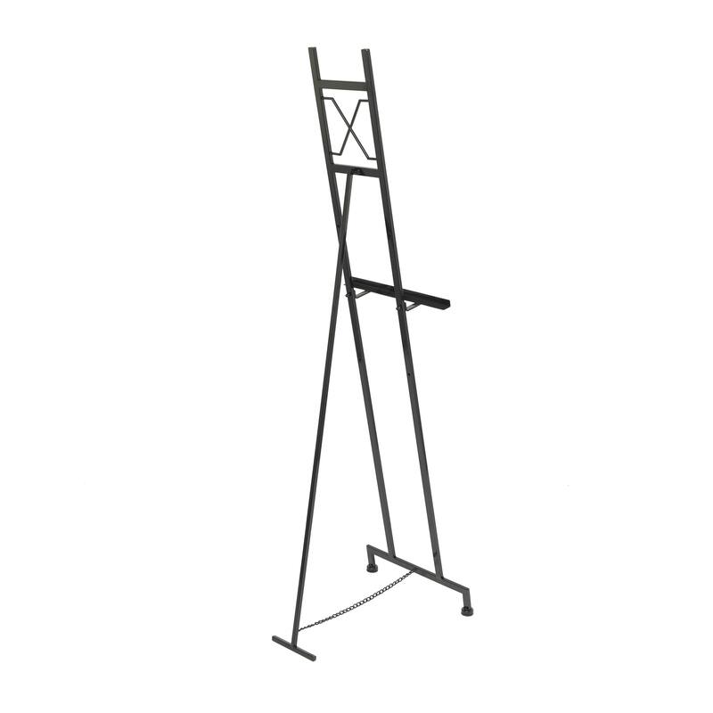Black Metal Tall Adjustable Floor 3 Tier Display Easel