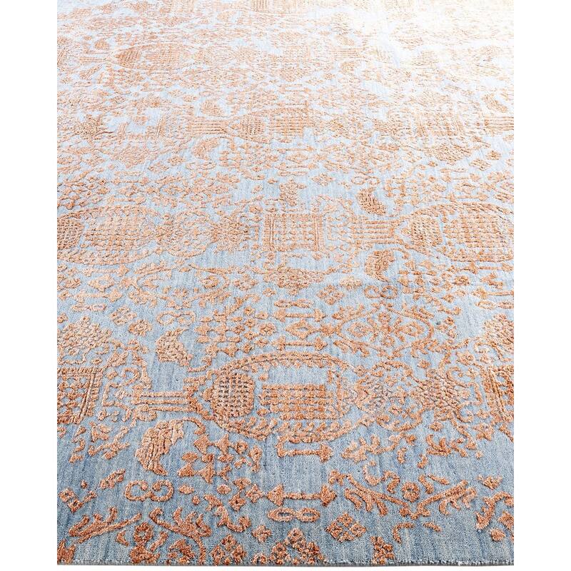 Ikat One-of-a-Kind Handmade Area Rug - Gold, 7' 10" x 10' 1" - 7' 10" x 10' 1"