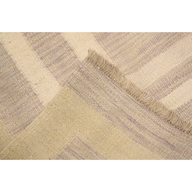 Hand Woven Oriental 100% Wool Carpet Southwestern Tribal Yellow & Gold Kilim Area Rug - 9' 6'' X 8' 3''