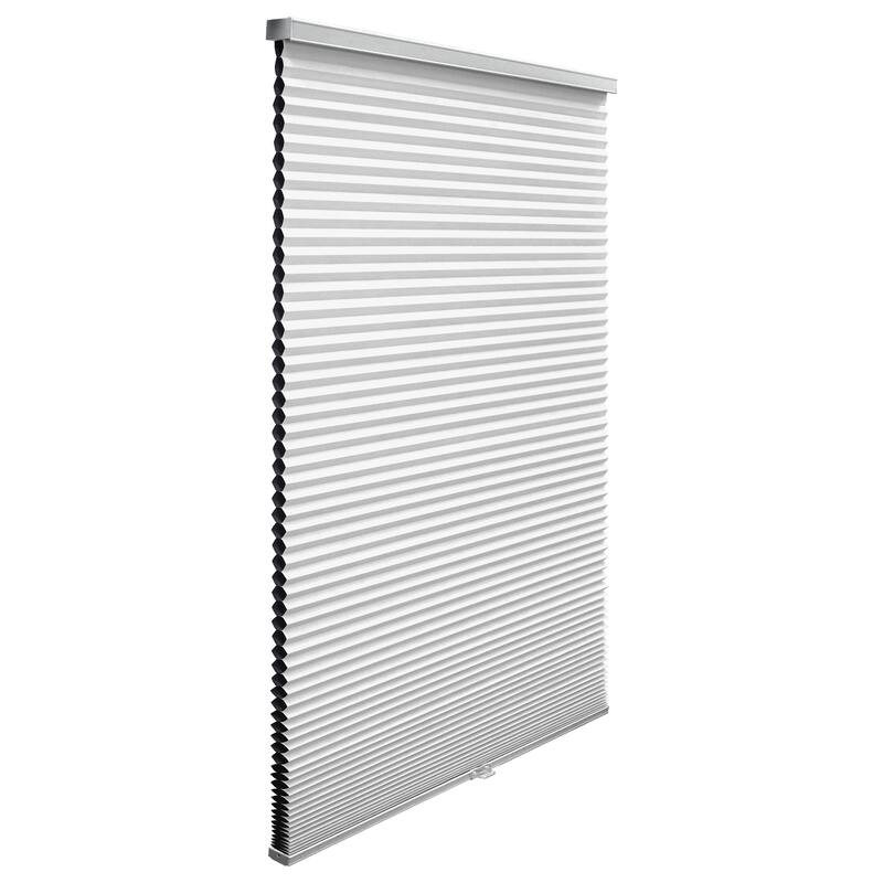 BlindsAvenue Custom 3/4" Pleat, Cordless Cellular Shades, Color Pure White, Blackout Fabric