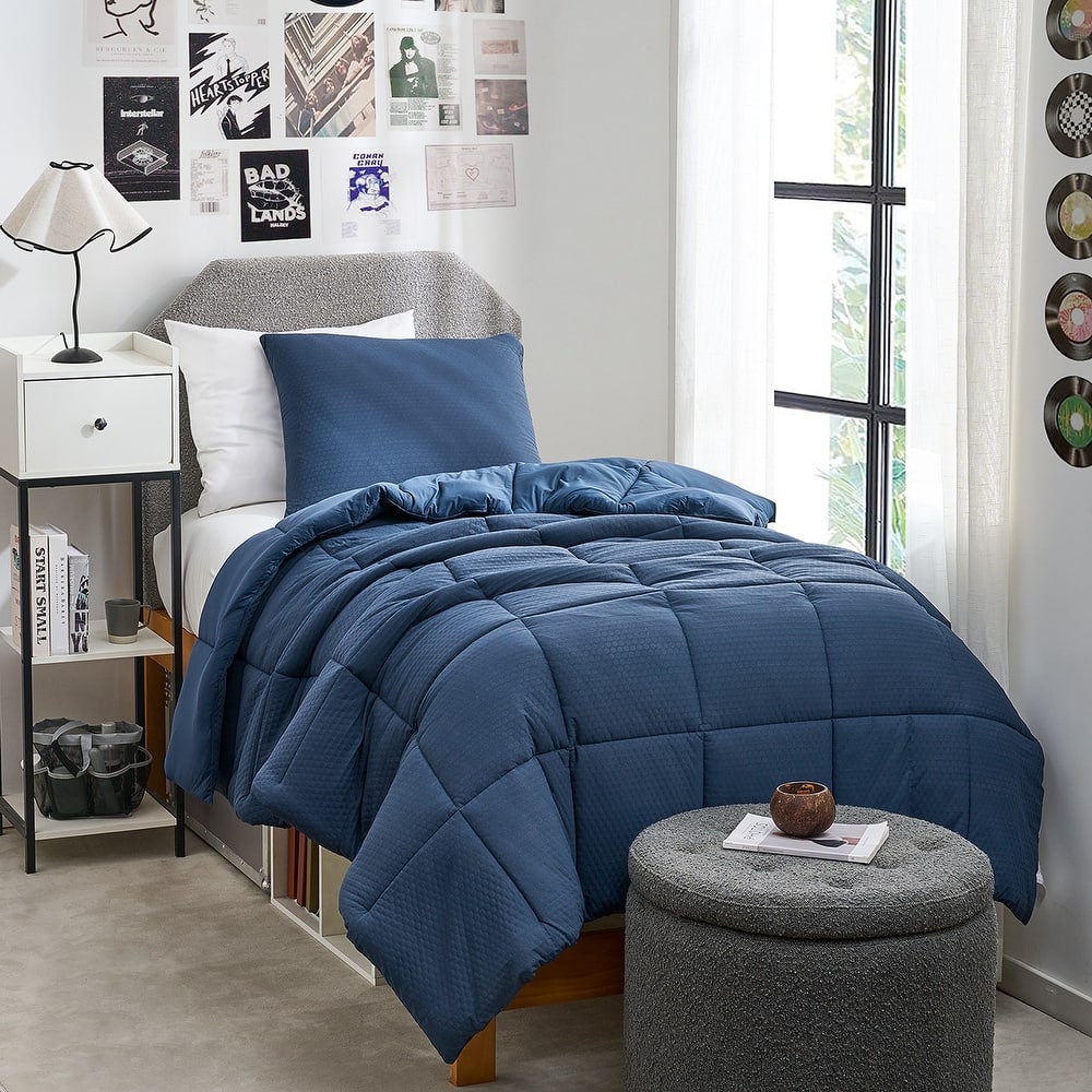 Snowflakes - Coma Inducer® Oversized Comforter Set - Moonlit Ocean