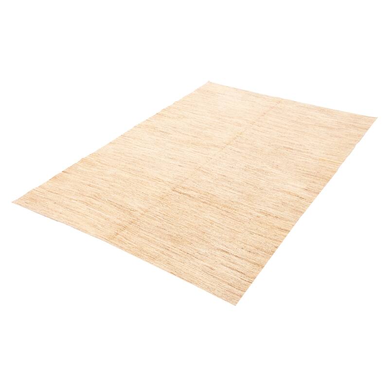 ECARPETGALLERY Flat-Weave Natural Beige Wool Tapestry Kilim - 6'7 x 9'9