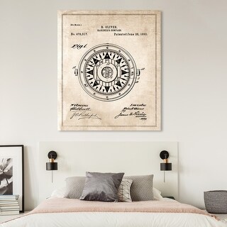 Oliver Gal ' Compass 1892' Nautical and Coastal Wall Art Canvas Print ...