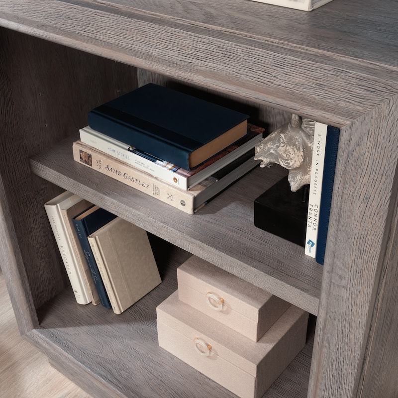 Wood Bookcase with Adjustable Shelf, Medium Gray - 29.29" W x 16.14" D x 33.07" H