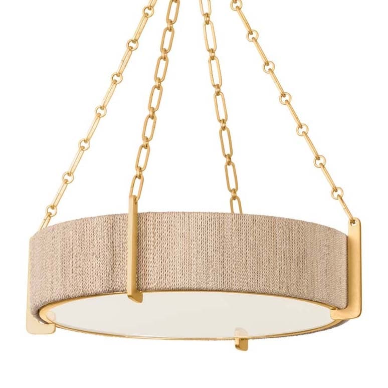 Hudson Valley Lighting 1634 Quebec 4 Light 22" Wide Drum Chandelier