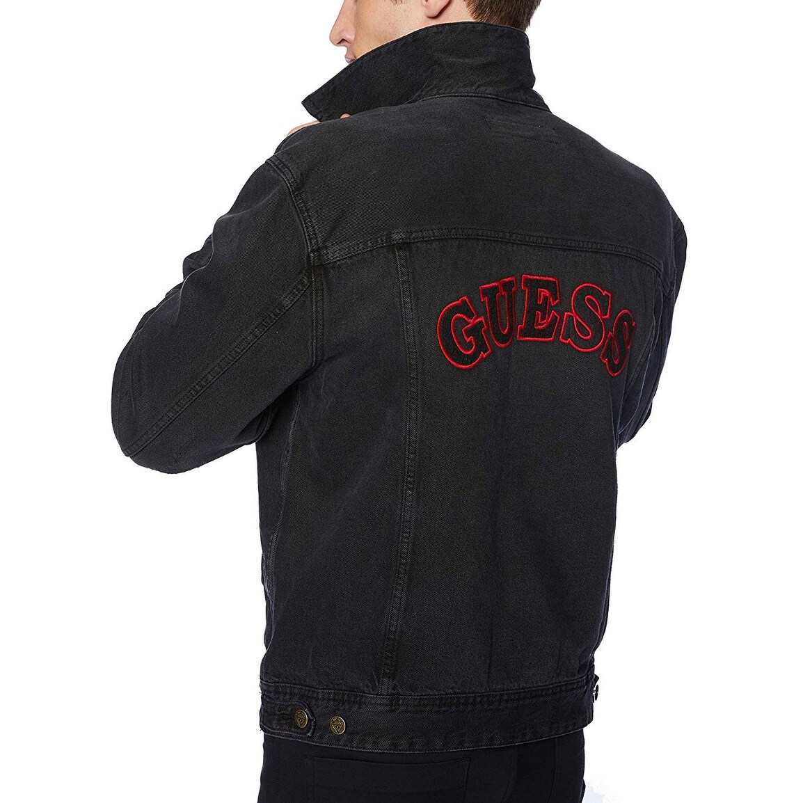 black guess jean jacket