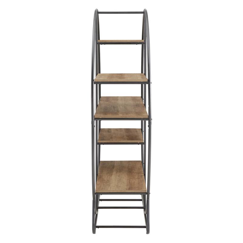 Armen Matte Black Finish Metal Round Bookcase by iNSPIRE Q Modern