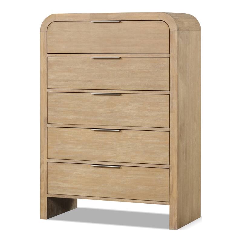 Furniture of America Elowyn 3-Piece Natural Solid Wood Chest and 2-Nightstand Bedroom Set