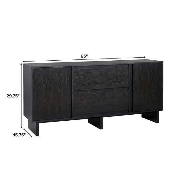 dimension image slide 1 of 2, Middlebrook Designs 63 inch Minimalist Scandi Sideboard