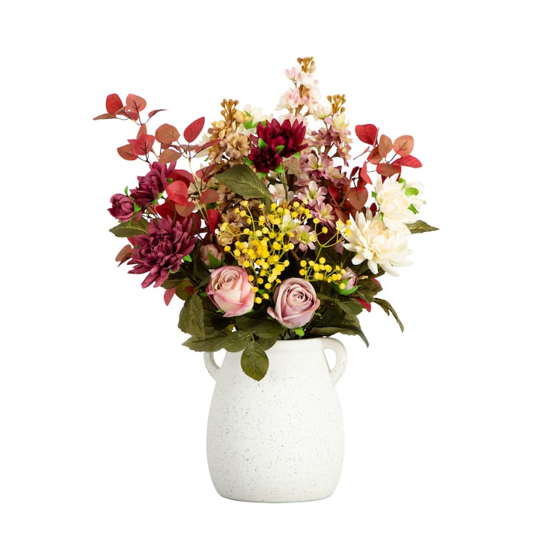 Artificial Mixed Floral Arrangement in Vase - 25" - Multi
