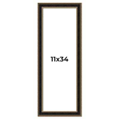 11x34 Frame Gold Antique Vintage Sold Wood Picture Frame | 1.75 Inch