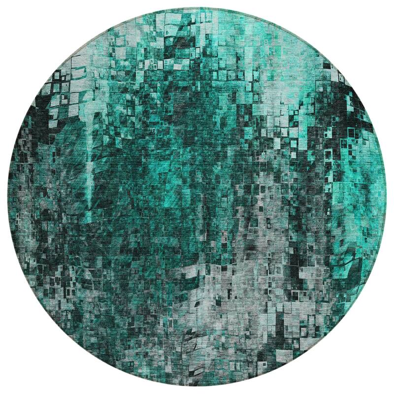 HomeRoots Abstract Transitional Rectangle Outdoor Rug