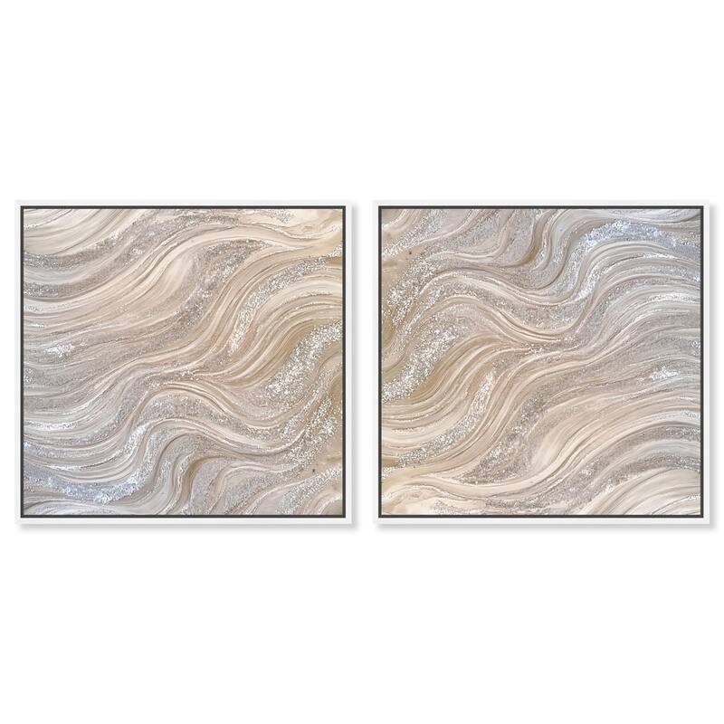 Golden Tears II Canvas by Art Remedy - 30" x 30" - Black
