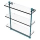 preview thumbnail 51 of 53, Allied Brass Foxtrot Collection 16 Inch Triple Tiered Glass Shelf with Integrated Towel Bar 16 - Glokzin Teal
