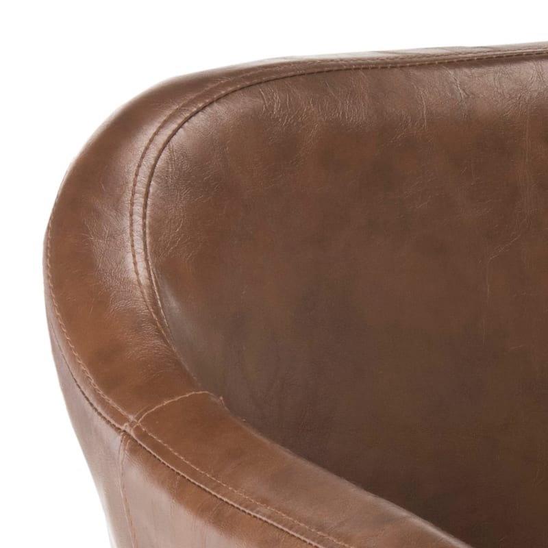 SAFAVIEH Drusilla Brown/ Black Accent Chair - 22.5" x 23.5" x 30" - 22Wx24Dx30H