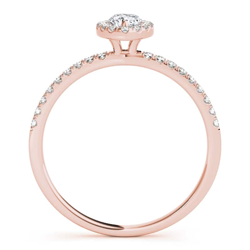 Auriya 14k Rose Gold Lab Grown Marquise Diamond Halo Engagement Ring 0.50 to 5.00 ct. tw. (F-G VS)