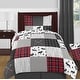 preview thumbnail 1 of 4, Sweet Jojo Designs Grey, Black and Red Woodland Plaid and Arrow Rustic Patch Collection Boy 2 Piece Twin-size Comforter Set