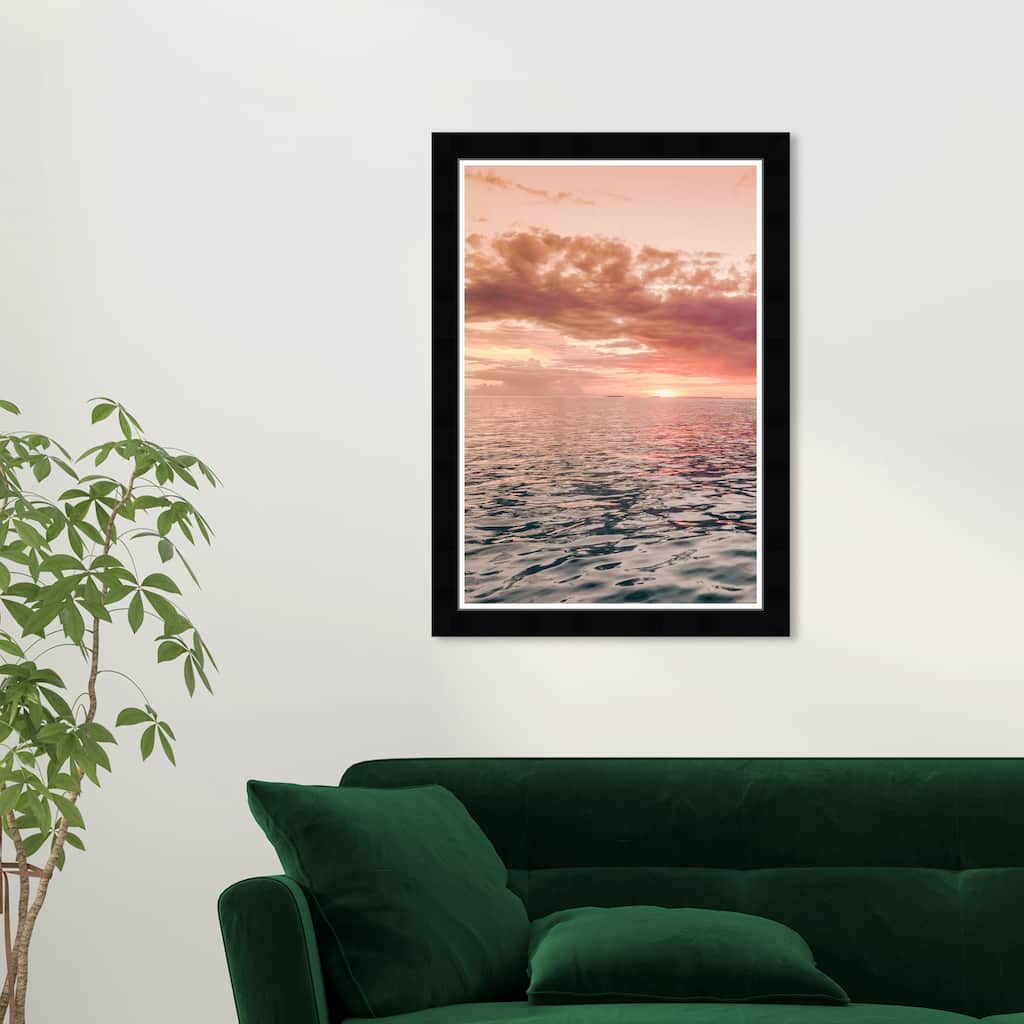 Wynwood Studio Prints Nature and Landscape Terrestrial Sea Orange and Pastel Orange Nautical & Coastal Wall Art Canvas Print