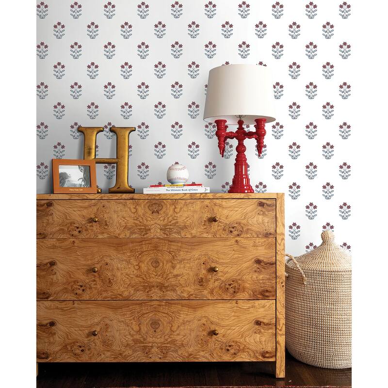 Erin Gates Kit Red Floral Wallpaper