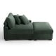 preview thumbnail 57 of 116, Modular Armchair and Ottoman Set with Adjustable Headrest, Flannel Upholstery