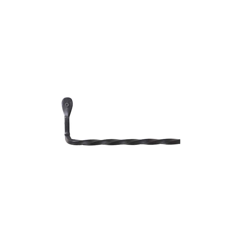 Hand Forged Wrought Iron Wall Mount Toilet Paper Holder/ Towel Bar Set - 3.25 X 17.25 X 2.75 inches