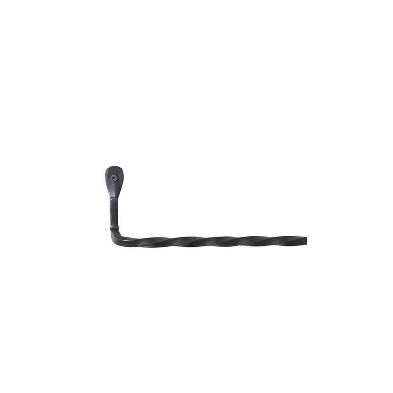 Hand Forged Wrought Iron Wall Mount Towel Holder Primitive Decor 17In - 3.25 X 17.25 X 2.75 inches
