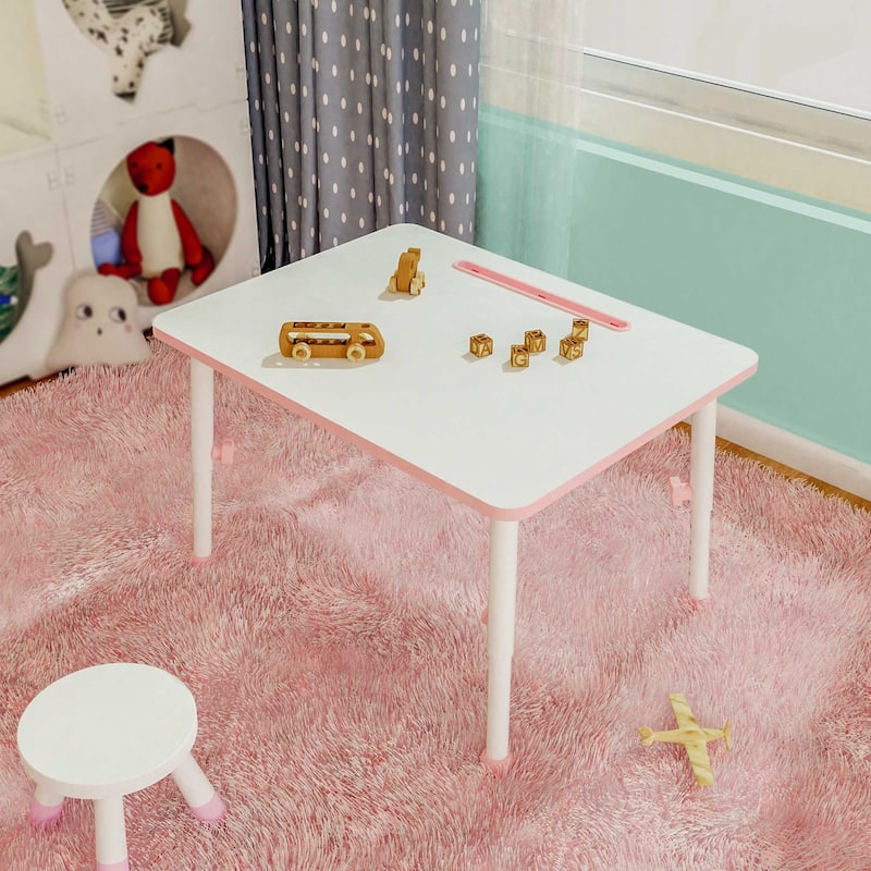 39" Kids Table Adjustable Writing Desk Multifunctional Toddler Children Study Desk - 23" - Pink