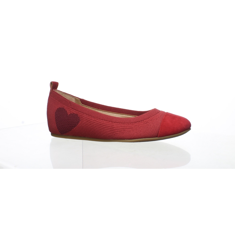 red ballet flats wide width
