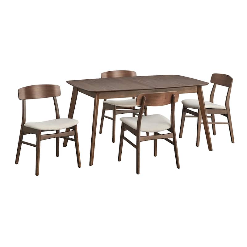 Simple Living Wave 5-piece Butterfly-Leaf Dining Set