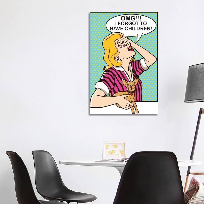 iCanvas "OMG!!!" by Dog is Good and Cat is Good Canvas Print - 40x26x1.5