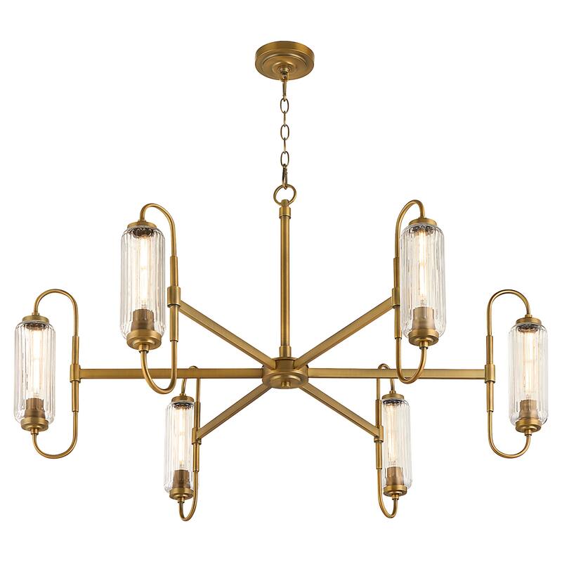 Quorum International 6015-6 Whitmire 6 Light 40" Wide Chandelier with