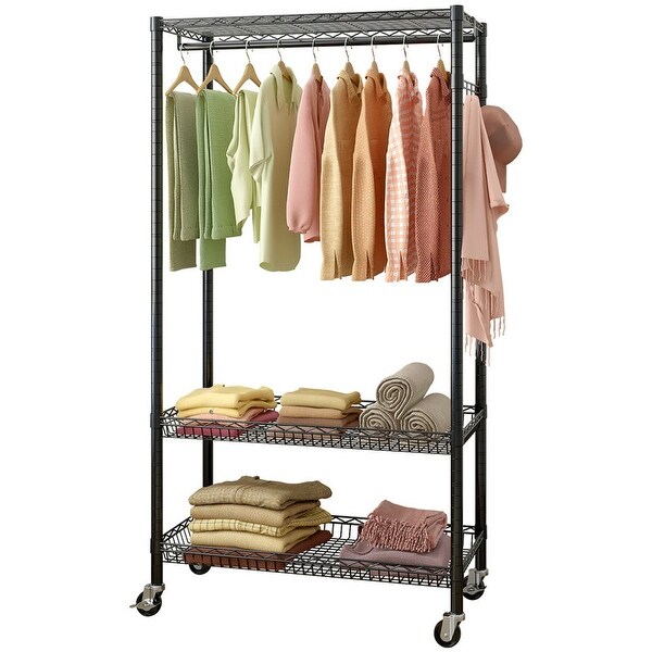 Wire Garment Rack Heavy Duty Clothes Rack Garment Rack Adjustable
