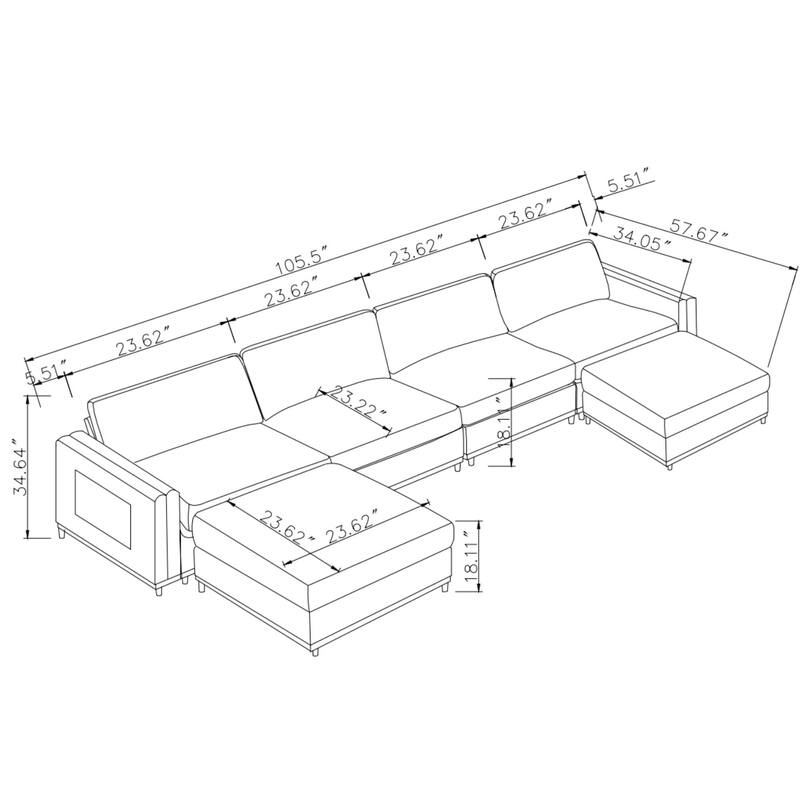 Modern Sofa Chair with Soft Padding,Sectional Sofa for Living Room, Office & Dining Room