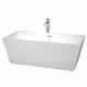 Option White, Polished Chrome Trim & Faucet