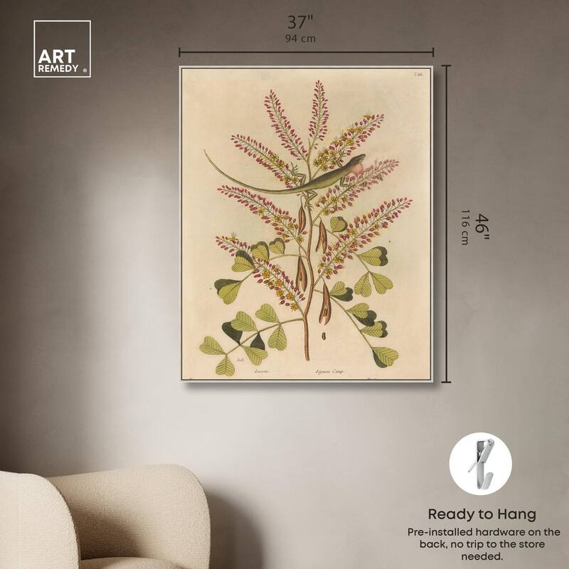 Green Lizard Canvas by Art Remedy