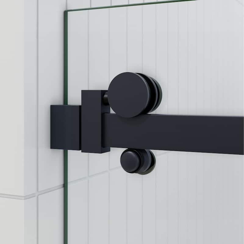 Glass Warehouse 56 in. - 60 in. x 60in. Frameless Bath Tub Sliding Shower Door with Square Hardware