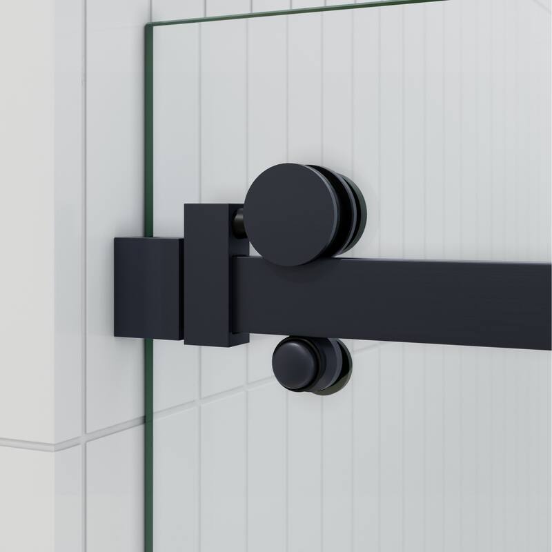 Glass Warehouse 68 in. x 78 in. Sliding Frameless Shower Door with Square Hardware