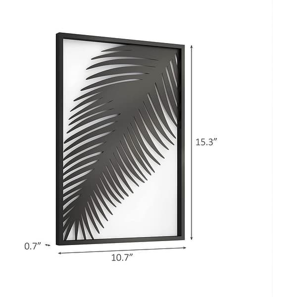 Minimalist Modern Black Metal Palm Leaf Wall Art Bed Bath & Beyond