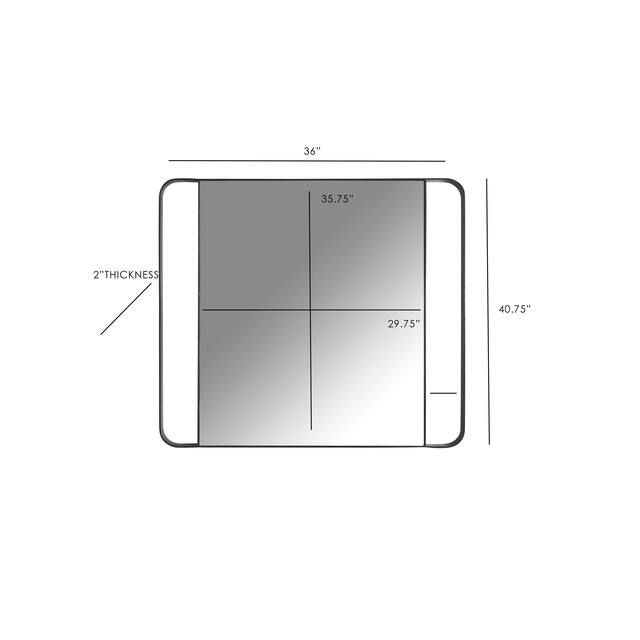 Posh Pollen Madeleine Rectangle Metal Mirror