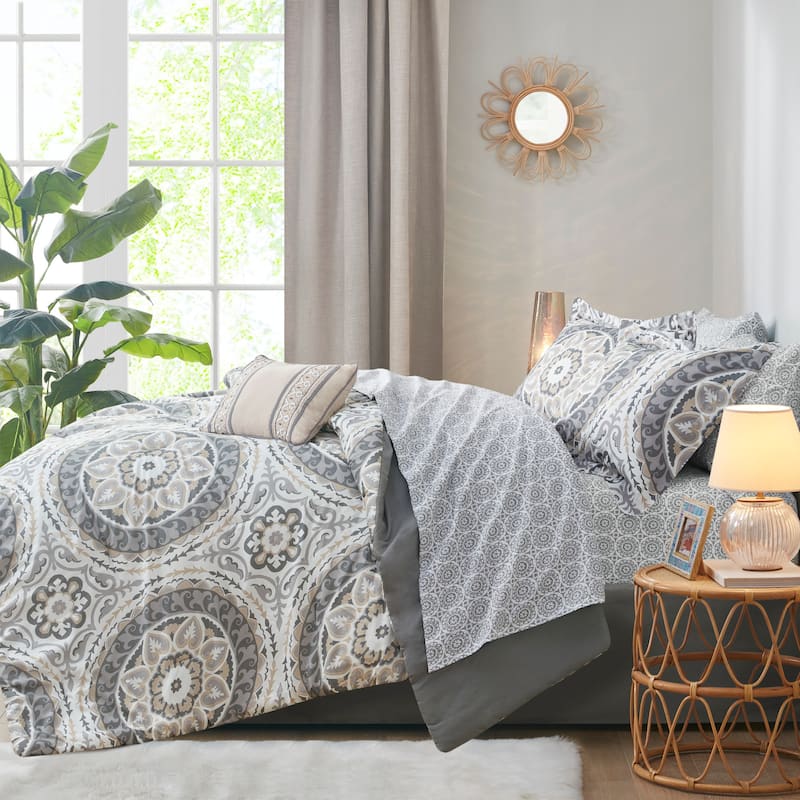 Madison Park Essentials Aurora Comforter Set with Cotton Bed Sheets