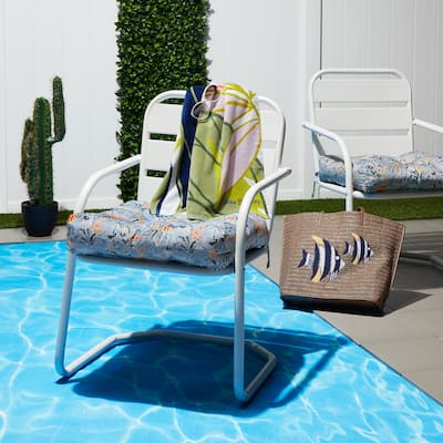 Vera Bradley by Classic Accessories Water-Resistant Patio Chair Cushions, 2 Pack, 19 Inch