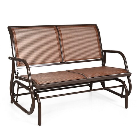 Swing Glider Chair 48" Loveseat Rocker Lounge Backyard - 48.5" x 28" x 34" (L x W x H)