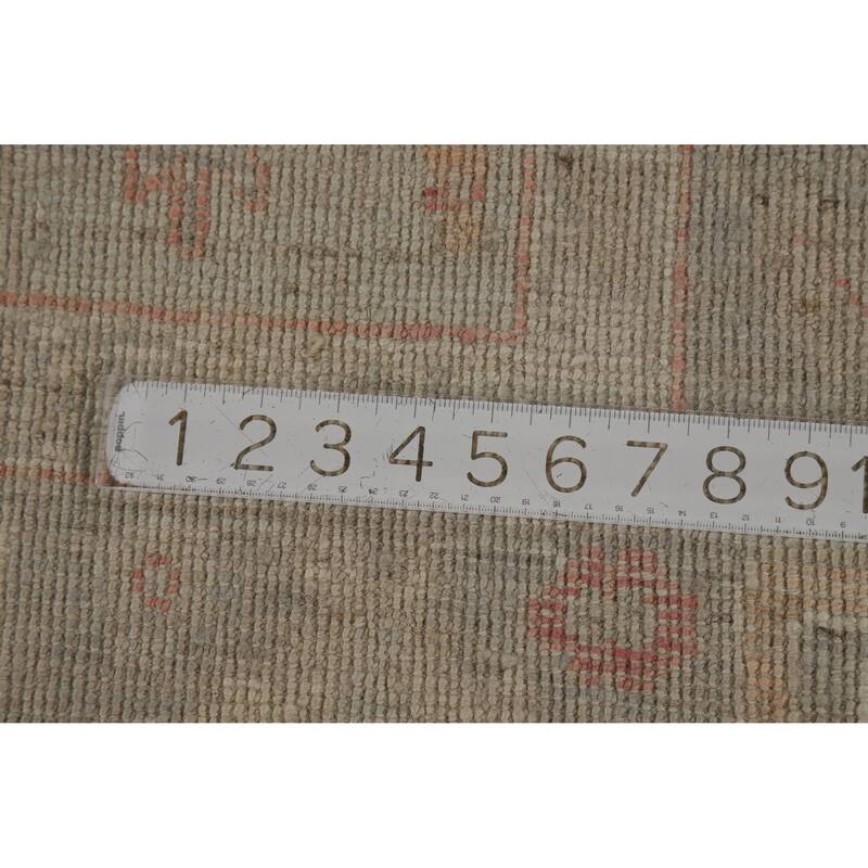Transitional Blue Oushak Turkish Rug Hand-Knotted Wool Carpet - 5'1"x 8'0"