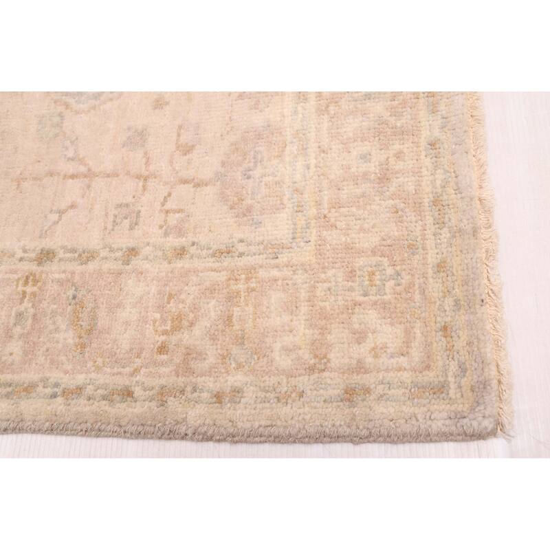 ECARPETGALLERY Hand-knotted Finest Oushak Beige Wool Rug - 4'2 x 5'9