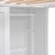 preview thumbnail 12 of 11, Elegant Sturdy Wood Twin Loft bed with Multiple Storage Shelves and Wardrobe, Built-in desk and Full-length Guardrails, White