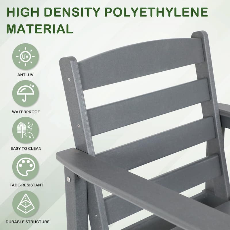 Vrakae Outdoor Adirondack Bar Stool Chairs (Set of 2)