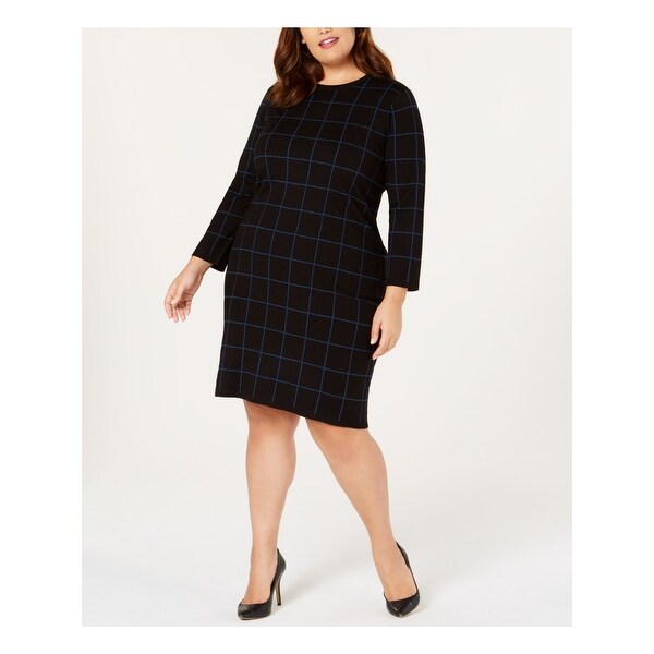plus size black business dress
