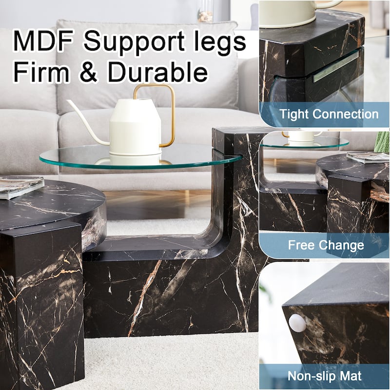 The Detachable Double-Decker Coffee Table,And The Detachable Design Can make The use of space more flexible