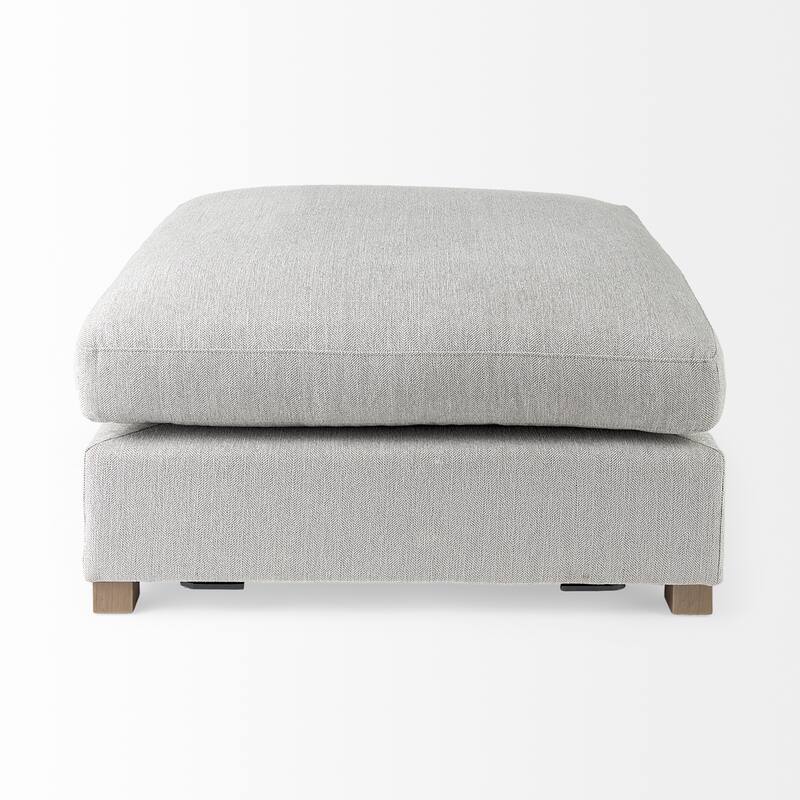 Valence 38.6L x 38.6W x 17.7H Light Gray Full Size Ottoman Sectional Piece - 39.76 x39.76 x20.47